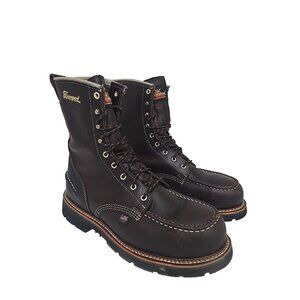 Thorogood Men's 8" Flyway Waterproof Moc Toe Work Boot U.S.A.814-4141 Brown 12EE